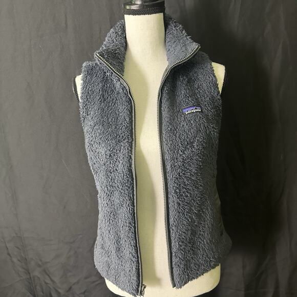 PATAGONIA Women’s Los Gatos Gray Deep Pile Full Zip Vest Size Small‎ - Picture 7 of 15
